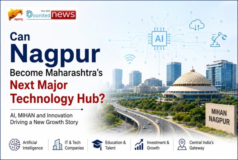 Can Nagpur Become Maharashtra’s Next Major Technology Hub? AI, MIHAN and a New Growth Story By Pradeep Banerjee | Editor, Doonited News Maharashtra Nagpur is widely recognised as the Orange City, the geographical centre of India and one of Maharashtra’s most strategically located cities. For decades, however, when people talked about Maharashtra’s technology sector, the conversation was dominated by Mumbai and Pune. That could gradually begin to change. With MIHAN, an established STPI presence, expanding infrastructure, educational institutions and increasing attention towards Artificial Intelligence and other emerging technologies, Nagpur has several building blocks that could support a larger technology ecosystem. A significant question therefore deserves serious examination: Can Nagpur become Maharashtra’s next major technology hub? The answer is not a simple yes or no. Nagpur is not currently comparable with Pune, Bengaluru or Hyderabad as an IT and technology centre. But developments around Artificial Intelligence, technology education, MIHAN and digital infrastructure indicate that Nagpur has an opportunity to establish itself as an important technology destination in Central India. Nagpur Technology Hub: Why the Discussion Matters Now The debate over the future of the Nagpur technology sector has gained fresh relevance after Maharashtra Chief Minister Devendra Fadnavis said that India’s next major Artificial Intelligence breakthrough could emerge from Nagpur. His comments highlighted the need for universities to adapt rapidly to technological changes and strengthen teaching and research in areas including Artificial Intelligence, quantum computing and semiconductor technologies. This is important because the next phase of India’s technology industry will not necessarily be identical to the IT boom of the previous two decades. Traditional software services will remain important, but future technology ecosystems are increasingly expected to include: Artificial Intelligence and Machine Learning, cloud computing, cybersecurity, data infrastructure, semiconductor technologies, robotics, automation, advanced manufacturing, research and development and deep-tech startups. For Nagpur, this transition creates an opportunity. Instead of attempting to become another Pune or Bengaluru through exactly the same development model, the city could develop a technology identity based on the industries of the next decade. Why Nagpur Could Become an Important Technology Centre Nagpur possesses a combination of geographical, infrastructural and economic advantages. Its location in Central India has historically given it strategic importance for transportation and logistics. The city is connected through major road and railway networks and has an airport providing domestic and international connectivity. Nagpur is also connected with major infrastructure projects that can improve movement between Maharashtra's important economic regions. For a modern technology ecosystem, however, connectivity alone is not sufficient. Technology companies require reliable infrastructure, skilled employees, educational institutions, suitable office space, digital connectivity, investment and an ecosystem in which businesses and professionals can grow. This is where developments such as MIHAN and STPI Nagpur become particularly important. MIHAN Could Play a Major Role in Nagpur’s Technology Future Any serious discussion about the future of the IT industry in Nagpur inevitably leads to MIHAN. MIHAN — the Multi-modal International Cargo Hub and Airport at Nagpur — was conceived as a major economic and infrastructure project capable of supporting aviation, logistics, information technology, healthcare, manufacturing and other industries. Its strategic significance goes beyond conventional industrial development. A successful MIHAN ecosystem could provide Nagpur with the scale required to attract companies that might otherwise choose established destinations such as Pune, Hyderabad, Bengaluru or Chennai. Technology operations already exist in the MIHAN ecosystem, providing Nagpur with an important foundation. However, the real test will not simply be whether well-known companies have offices in Nagpur. The more important questions are: How many high-value technology jobs are being created? How many companies are expanding their Nagpur operations? How many new companies are choosing Nagpur for major technology investments? And how much research, product development and innovation is actually taking place locally? These indicators will ultimately determine whether MIHAN becomes one of the engines of a genuine Nagpur IT and technology hub. STPI Nagpur Gives the City an Established Technology Base Nagpur is not starting its technology journey from zero. Software Technology Parks of India, an autonomous organisation under the Ministry of Electronics and Information Technology, Government of India, has an operational centre in Nagpur. According to STPI, its Nagpur centre dates to 2001. STPI has historically played an important role in promoting software exports and supporting the growth of IT and IT-enabled services in India. The presence of STPI is relevant because it demonstrates that Nagpur has had institutional technology infrastructure for more than two decades. The challenge now is to build on that foundation and move towards higher-value technology sectors. Artificial Intelligence Could Change Nagpur’s Technology Story Artificial Intelligence represents perhaps the most important opportunity in the current technology cycle. AI is rapidly influencing healthcare, finance, manufacturing, agriculture, education, transportation, media, cybersecurity and government services. But the Artificial Intelligence economy involves much more than developing applications. A complete AI ecosystem requires: AI researchers, software engineers, data scientists, cloud infrastructure specialists, cybersecurity professionals, semiconductor expertise, high-performance computing, universities, research laboratories, startups and investment capital. If Nagpur can develop even a portion of this ecosystem, the city could position itself differently from traditional IT outsourcing destinations. The goal should therefore not simply be: “Bring more IT companies to Nagpur.” A stronger ambition would be: “Build an innovation and emerging-technology ecosystem in Nagpur.” That distinction could determine the city's long-term success. Can Nagpur Become an AI Hub? Calling Nagpur an established AI hub today would be premature. There is not yet sufficient evidence to place Nagpur among India’s leading Artificial Intelligence clusters. However, the possibility should not be dismissed. The city has educational institutions capable of producing engineering and management talent. Maharashtra is also placing greater emphasis on Artificial Intelligence and technology-driven development. The critical next step will be converting educational capacity into research, startups and commercial technology. Nagpur will need stronger collaboration between universities, engineering colleges, government institutions and private companies. Students should not only learn Artificial Intelligence. They should have opportunities to build AI products, launch startups, participate in research and find high-quality AI jobs within Nagpur itself. Education Will Determine Nagpur’s Technology Future A technology city ultimately depends on people. Buildings, roads and IT parks can provide infrastructure, but innovation comes from skilled professionals, researchers and entrepreneurs. Nagpur has several prominent educational institutions and a large student population. That creates an important opportunity. Universities and engineering colleges will increasingly need to align their courses with emerging areas such as: Artificial Intelligence, Machine Learning, Data Science, Cybersecurity, Quantum Computing, Semiconductor Design, Robotics, Internet of Things, Cloud Computing and Advanced Manufacturing. Industry partnerships will also become essential. Technology companies can work with educational institutions through internships, research projects, laboratories, startup incubation and specialised training. A successful technology ecosystem should create a cycle: Education → Skills → Research → Startups → Investment → Employment → Innovation If Nagpur can establish this cycle, the city’s technology sector could grow far more rapidly. Nagpur Must Solve the Talent Retention Problem One of Nagpur’s biggest challenges is not producing talented graduates. It is retaining them. For years, students from Nagpur and Vidarbha have moved to cities such as Pune, Mumbai, Bengaluru, Hyderabad and other technology centres in search of stronger career opportunities. This creates a familiar economic problem. Nagpur educates young professionals, but another city may receive the economic benefit of their skills. A successful Nagpur technology hub must reverse at least part of this migration. To achieve that, Nagpur needs more than entry-level technology employment. The city needs high-value careers in: AI engineering, software product development, cybersecurity, cloud architecture, semiconductor design, research and development, data science, robotics and technology management. If experienced technology professionals can build long-term careers in Nagpur without sacrificing professional growth, the city’s talent ecosystem could change dramatically. Nagpur’s Lower Costs Could Become an Advantage India’s largest technology cities are facing challenges associated with rapid expansion. High property prices, rising office costs, congestion and long commuting times can increase operating costs for companies and reduce quality of life for employees. Nagpur could potentially offer an alternative. Commercial and residential costs can be lower than those in several established metropolitan technology centres. For companies establishing regional development centres, support operations or specialised technology teams, this could become attractive. However, lower cost alone cannot attract serious technology investment. Companies also evaluate talent availability, connectivity, infrastructure reliability, business environment and the ability to recruit experienced professionals. Nagpur therefore needs to combine its cost advantage with improvements across the broader technology ecosystem. Could Nagpur Become a Data Centre Destination? Another area worth watching is the rapid expansion of India’s data-centre industry. Artificial Intelligence, cloud services, digital payments, streaming platforms, e-commerce and enterprise digitisation are increasing demand for computing and data infrastructure. Nagpur’s central geographical position could potentially make it relevant in future discussions around digital infrastructure. But geography alone does not create a data-centre hub. Large data centres require dependable electricity, high-capacity fibre networks, cooling systems, land, security, regulatory support and substantial capital investment. Therefore, it would be inaccurate to describe Nagpur today as one of India’s major data-centre hubs. It is better viewed as a potential opportunity that could form part of a broader technology-development strategy. Nagpur’s Logistics Strength Could Combine With Technology Nagpur already has an advantage that many aspiring technology cities do not possess: a strong logistics identity. Its central position makes it relevant for road, railway and distribution networks. This creates possibilities in areas such as logistics technology, warehouse automation, supply-chain analytics, drone technology, fleet management, AI-based transportation systems and smart infrastructure. Instead of separating logistics and technology, Nagpur could combine them. A logistics-tech ecosystem could become one of the city’s distinctive strengths. MIHAN’s aviation and logistics orientation could make this combination particularly relevant. Advanced Manufacturing Could Complement the IT Sector The future technology economy will not be divided neatly between “IT” and “industry.” Artificial Intelligence, robotics, automation, sensors, semiconductor technologies and advanced software are increasingly becoming part of manufacturing. Nagpur and the wider Vidarbha region could benefit if technology development is connected with industrial growth. This creates opportunities in industrial automation, smart factories, predictive maintenance, electric mobility technologies, aerospace technologies, defence technology and digital supply chains. Nagpur therefore does not necessarily need to follow the same technology model as Bengaluru. Its technology ecosystem could develop at the intersection of IT, AI, logistics, aviation and advanced manufacturing. Startups Will Be Critical to Nagpur’s Technology Ambitions Large technology companies attract attention, but successful technology ecosystems are also built by startups. Bengaluru became a global technology destination not merely because multinational companies opened offices there. A powerful startup and entrepreneurial ecosystem developed alongside them. Nagpur will need more local founders building scalable companies. For that to happen, entrepreneurs require incubation, mentoring, access to investors, skilled employees, research support and markets. Universities can play a major role by encouraging students to build companies instead of viewing employment as their only career path. Nagpur also needs stronger links with venture capital and startup networks in Mumbai, Pune, Bengaluru, Hyderabad and international markets. Can Nagpur Compete With Pune? At present, comparing Nagpur directly with Pune would be misleading. Pune has a far larger and more mature technology ecosystem developed over decades. It has major IT companies, multinational development centres, automotive and engineering industries, research institutions, universities, startups and a deep pool of experienced technology professionals. Nagpur is still developing many of these components. But Nagpur does not need to replace Pune. Maharashtra is large enough to support multiple technology centres. Mumbai can remain the state’s financial and corporate capital. Pune can remain a major IT, automotive and engineering centre. Nagpur can potentially develop as Central India’s technology, logistics and emerging-innovation hub. Such a model would complement Maharashtra’s existing economic centres rather than compete directly with them. Can Nagpur Compete With Bengaluru and Hyderabad? In the near term, no. Bengaluru and Hyderabad are among India’s most developed technology ecosystems. They have enormous pools of technology professionals, multinational R&D centres, startup networks, investors and decades of industry experience. Nagpur currently operates at a very different scale. But technology geography can change. Two decades from now, India's digital economy is likely to be substantially larger than it is today. The expansion of AI, cloud computing, digital infrastructure, semiconductor technology and advanced manufacturing could create new technology clusters beyond existing metros. Nagpur’s objective should therefore not be to become the “next Bengaluru.” It should aim to become the strongest technology and innovation centre in Central India. Infrastructure Beyond IT Parks Will Matter A successful technology city is also a liveable city. Professionals consider housing, schools, healthcare, public transportation, entertainment, safety, air connectivity and overall quality of life when deciding where to work. Nagpur therefore needs to develop technology infrastructure and urban infrastructure together. Metro connectivity, airport development, roads and improved urban services can indirectly strengthen the technology sector. If employees can live comfortably and commute efficiently, companies find it easier to recruit and retain talent. This relationship between urban planning and economic development should not be underestimated. What Nagpur Needs to Become a Major Technology Hub Nagpur’s technology ambitions should eventually be judged through measurable outcomes rather than announcements. Several indicators will reveal whether the transformation is actually happening. 1. More Major Technology Investments Nagpur needs companies establishing substantial operations rather than symbolic offices. 2. High-Value Technology Jobs The city needs jobs in AI, cybersecurity, cloud engineering, product development, research and advanced technologies. 3. Stronger Startup Ecosystem More technology startups need to be founded, funded and scaled from Nagpur. 4. University-Industry Collaboration Research institutions and companies must work together on practical technologies. 5. Talent Retention Nagpur needs to give graduates reasons to remain in the city. 6. Research and Innovation Patents, laboratories, R&D centres and commercial technology development will be important indicators. 7. Digital Infrastructure Reliable high-speed connectivity and computing infrastructure will be increasingly important. 8. Better National and International Connectivity A technology ecosystem must remain connected to clients, investors and global markets. The Next Ten Years Could Be Crucial for Nagpur Nagpur may be entering an important phase in its economic development. The city already has MIHAN, an STPI centre, engineering and management institutions, metro infrastructure and a strategic Central Indian location. What it needs now is scale. One major technology investment can create employment. But an ecosystem requires dozens of companies, thousands of skilled professionals, startups, researchers, investors and educational institutions interacting continuously. That transition takes time. The next decade could therefore determine whether Nagpur remains primarily a regional commercial and administrative centre or evolves into a major technology-driven economy. Nagpur Could Become Central India’s Technology Gateway Perhaps the strongest opportunity is not simply becoming Maharashtra’s third major technology city. Nagpur's geographical position gives it the possibility of serving a much larger region. A strong technology ecosystem in Nagpur could attract talent and businesses from across Vidarbha and neighbouring parts of Madhya Pradesh, Chhattisgarh and other Central Indian regions. That could make Nagpur a gateway connecting Maharashtra’s advanced economy with Central India. Such a role would give the city a technology identity different from Mumbai, Pune, Bengaluru or Hyderabad. The Reality Check There is reason for optimism, but there is also reason for caution. Infrastructure announcements do not automatically create technology hubs. Neither do political statements. Successful technology ecosystems require sustained private investment, skilled talent, entrepreneurship, research, high-quality employment and years of consistent execution. Nagpur therefore should not be prematurely marketed as an established AI or technology capital. The more accurate description is that Nagpur has the foundations and potential to become a significantly larger technology centre. Whether that potential becomes reality will depend on what happens next. Conclusion: Can Nagpur Become Maharashtra’s Next Major Technology Hub? Yes, Nagpur has the potential — but the transformation is still in progress. MIHAN provides an important economic foundation. STPI gives Nagpur an established connection with India's software ecosystem. Artificial Intelligence and other emerging technologies create new opportunities, while Nagpur’s central location and comparatively lower operating costs could strengthen its investment proposition. But the city still needs significantly more high-value technology employment, research, startups, investment and talent retention before it can be compared with India’s established technology hubs. Nagpur's strongest strategy may therefore not be to copy Bengaluru, Hyderabad or Pune. Instead, it can build a distinctive technology economy combining Artificial Intelligence, IT services, logistics technology, aviation, advanced manufacturing, research and digital infrastructure. If that happens, the question may eventually change from: “Can Nagpur become a technology hub?” to: “How big can Nagpur’s technology economy become?” For the moment, the opportunity is real — but execution will decide the outcome.